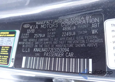 2014 Kia Cadenza Premium из США, поврежденный, VIN KNALN4D72E5153094